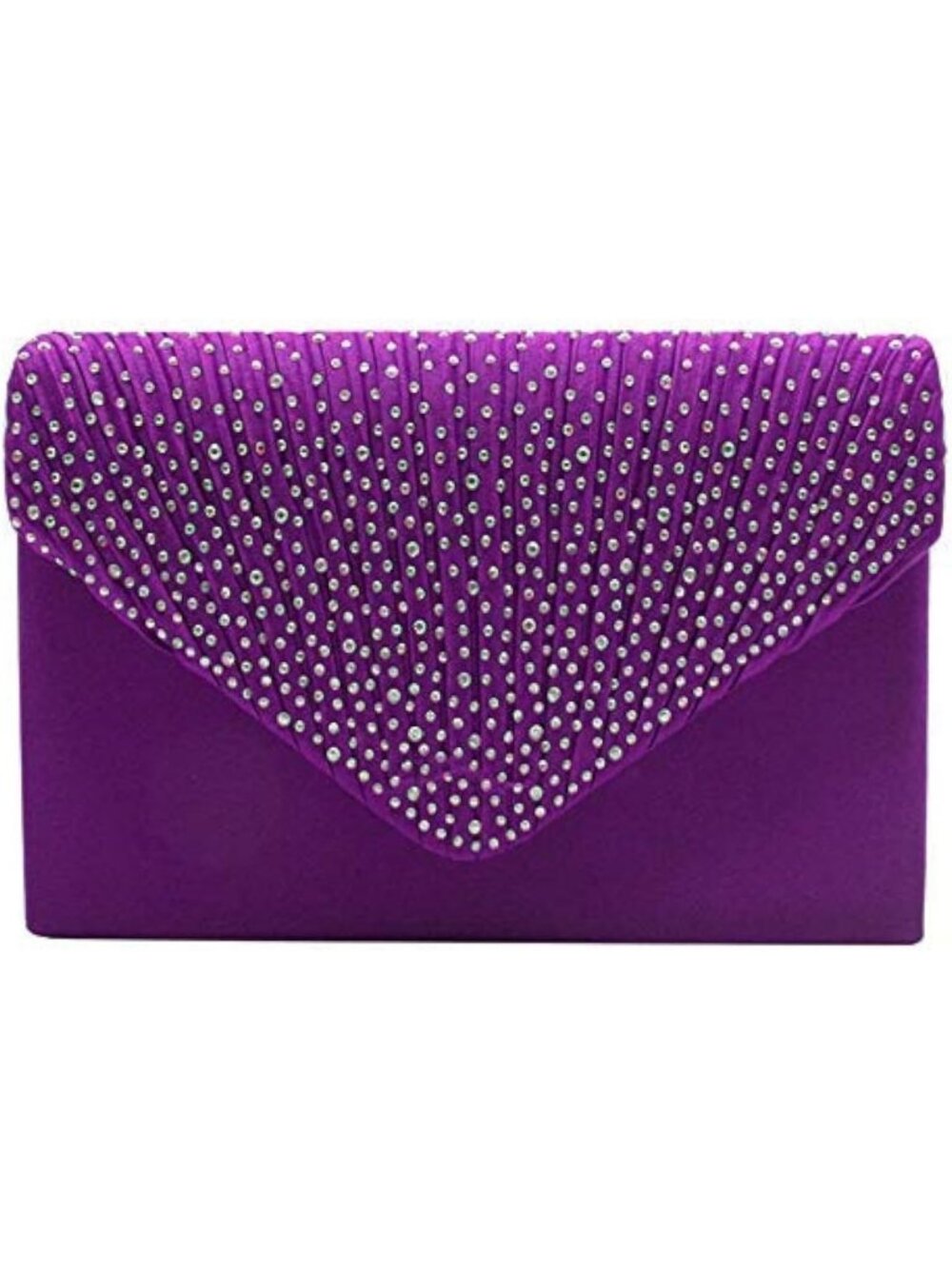 Women's Purple Evening Handbag Bridal Wedding Bag Formal Party Clutch Purse